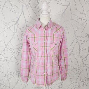 Panhandle Slim Pink Checks Cotton Pearl Snap Western Shirt